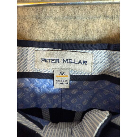 Peter Millar Mens Navy Salem Performance Polyester Shorts Golf Stretch - Size 36 - Picture 5 of 10